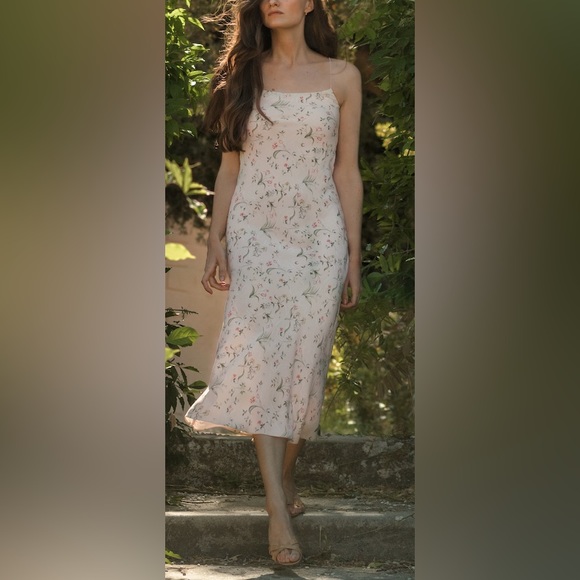 Riley Sheehey x Refine: The Carolyn Slip Dress in Pale Pink - Picture 2 of 6